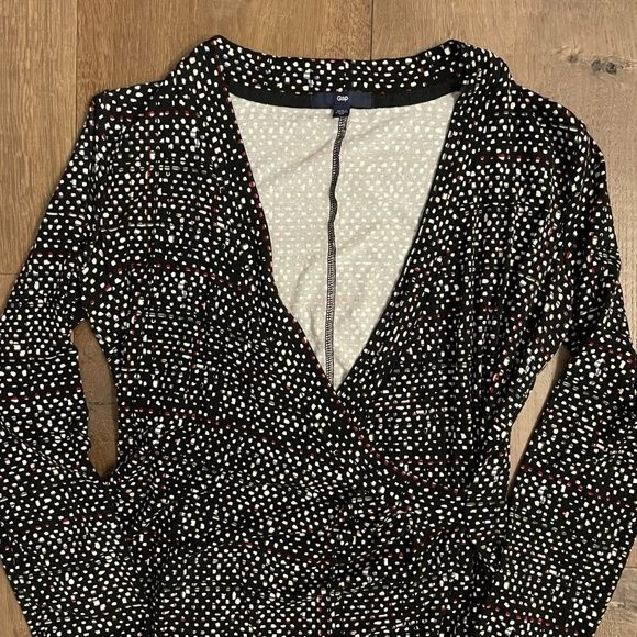 Clearance Sales!!! Gap Black dot Wrap Women's Dress (Size XS) - Picture 7 of 11